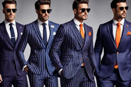 Pinstripe suit color trends