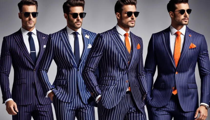 Pinstripe suit color trends