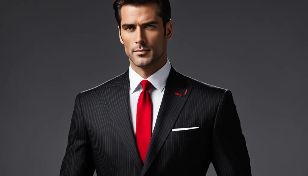 Pinstripe suit combinations for business functions