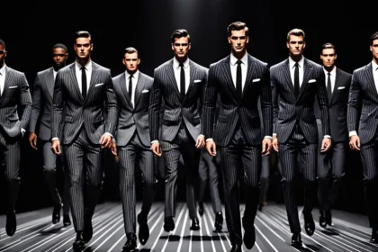 Pinstripe suit fashion shows