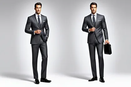 Pinstripe suit for networking