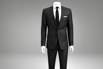 Pinstripe suit for office wear