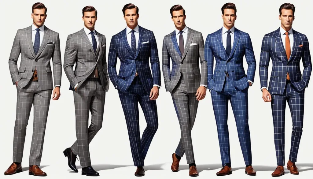 Professional windowpane check suit styles
