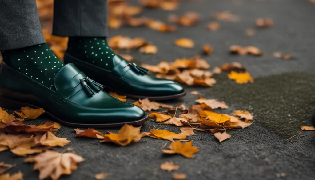 Seasonal loafer pairings with charcoal suits