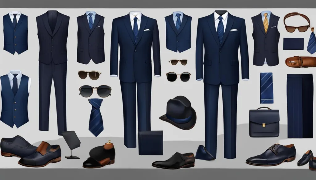 Seasonal navy suit choices for meetings