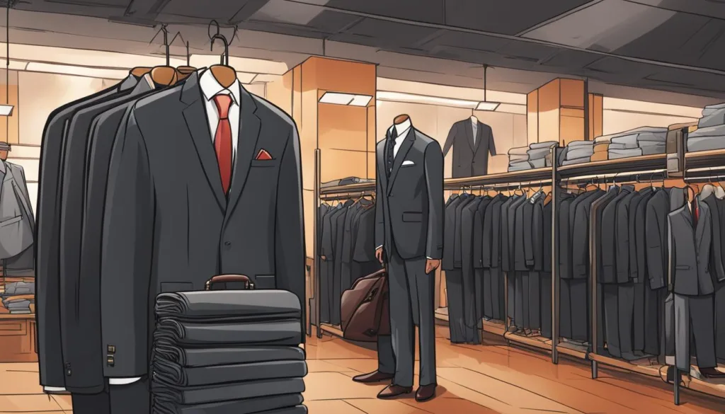 Selecting charcoal suits for business travel