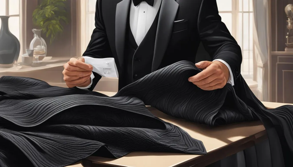 Selecting tuxedo materials