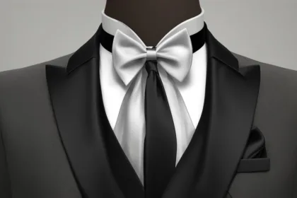 Shawl lapel tuxedo bow ties