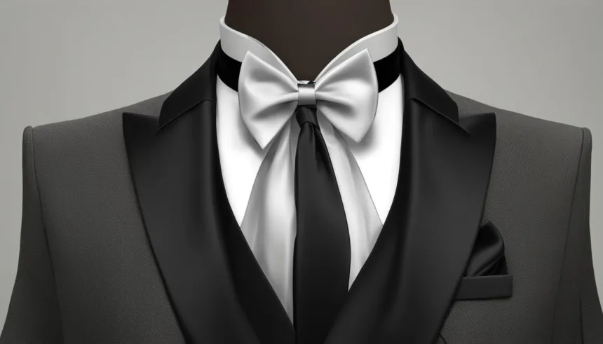 Shawl lapel tuxedo bow ties