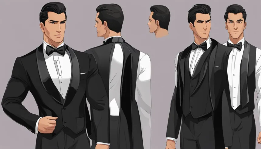 Shawl lapel tuxedo for formal events