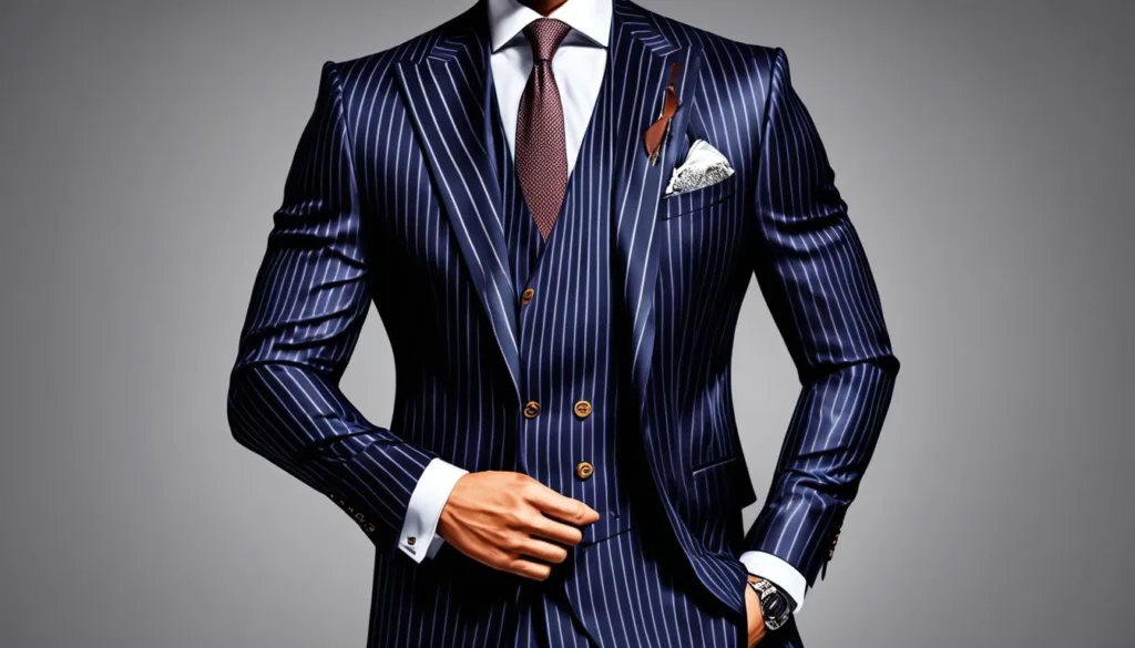 Silk and wool scarf varieties for pinstripe suits