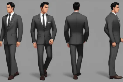 Slim fit charcoal suits