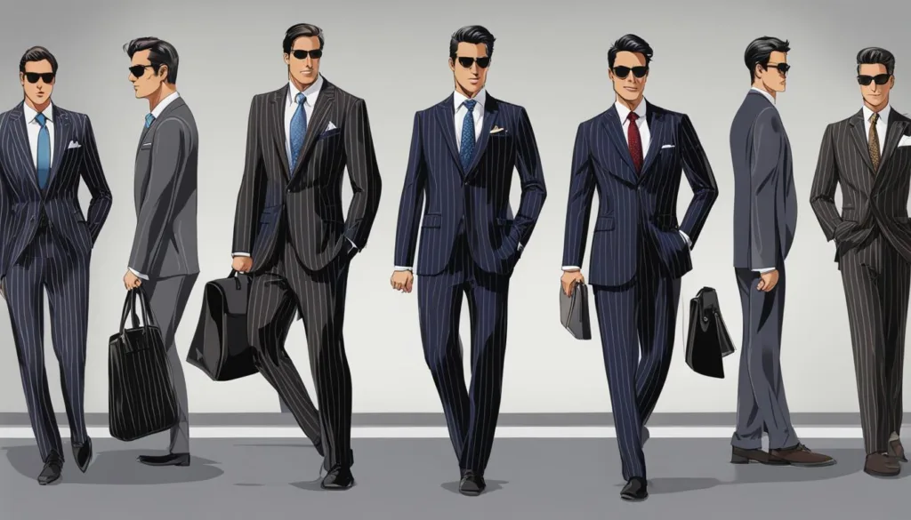 Sophisticated pinstripe suit styles