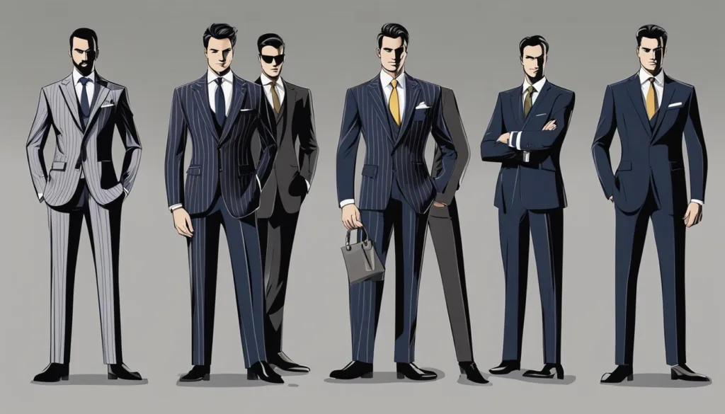 Sophisticated pinstripe suit styles for networking