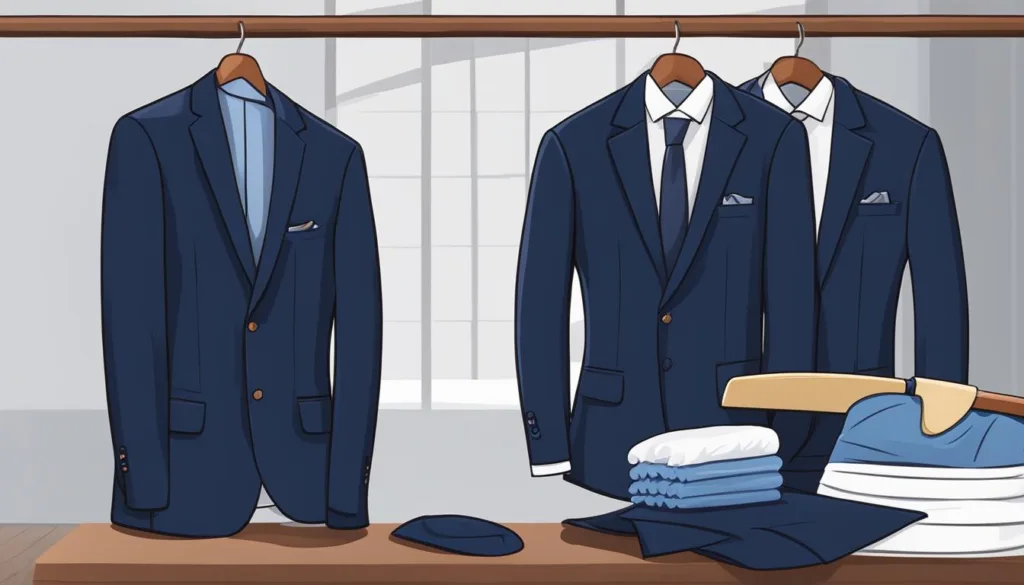 Step-by-Step Care Process for Navy Suits