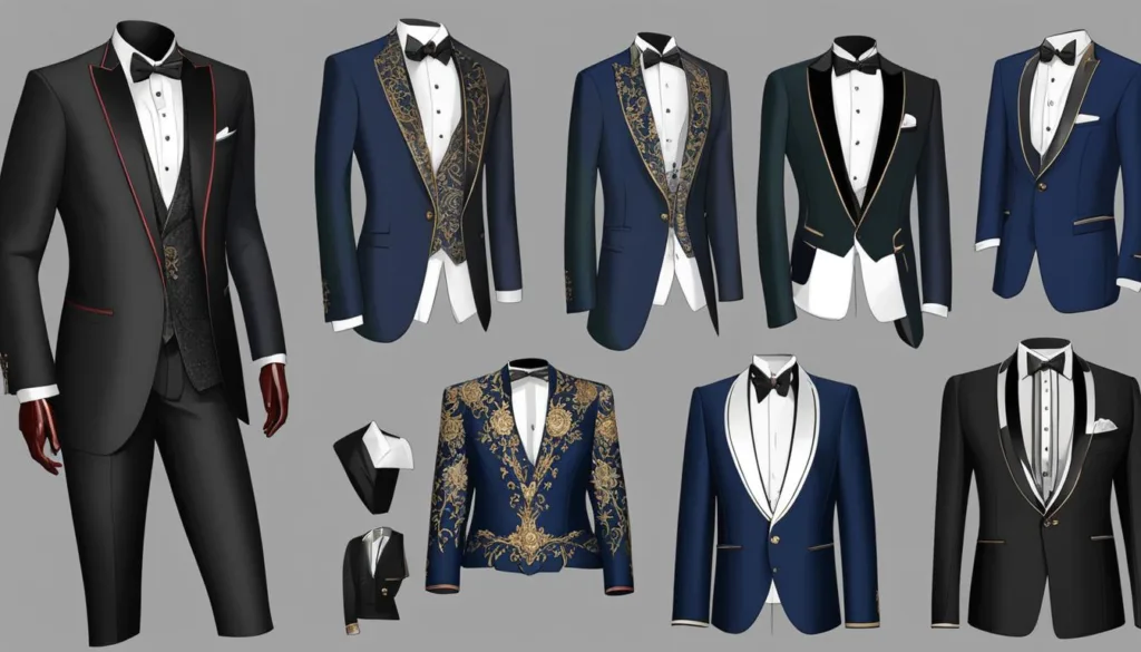 Stylish options for modern tuxedo sets
