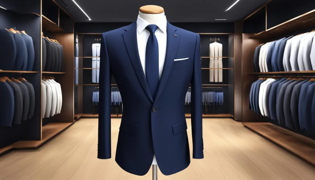 Tailored navy suit styles for meetings