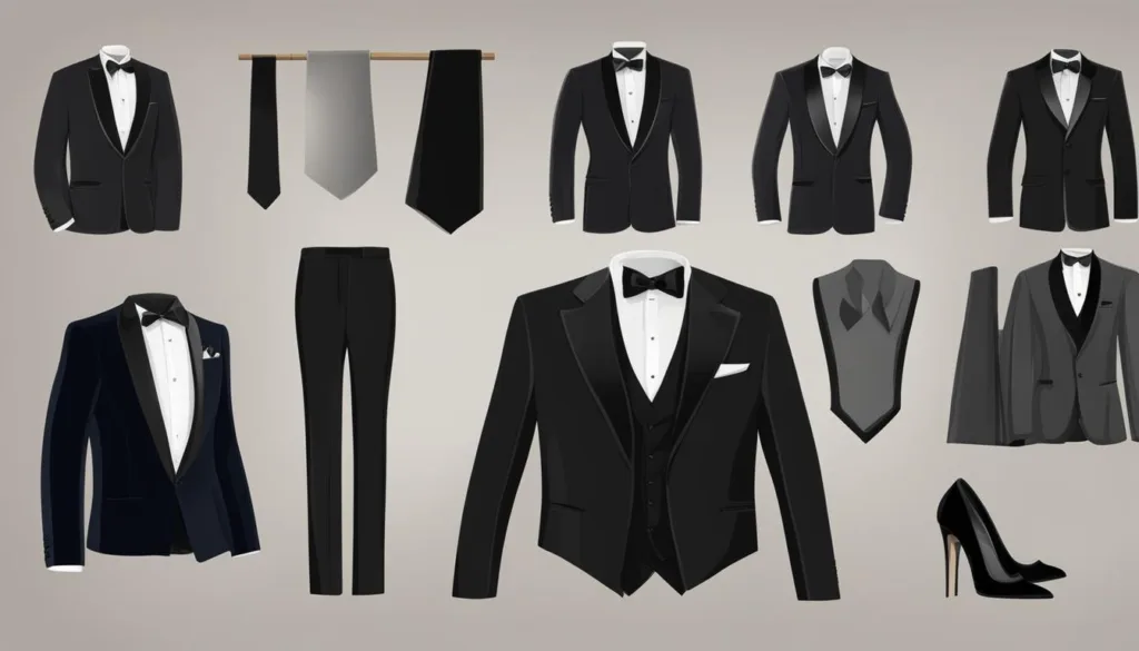 Traditional Black Tie Suit Palette