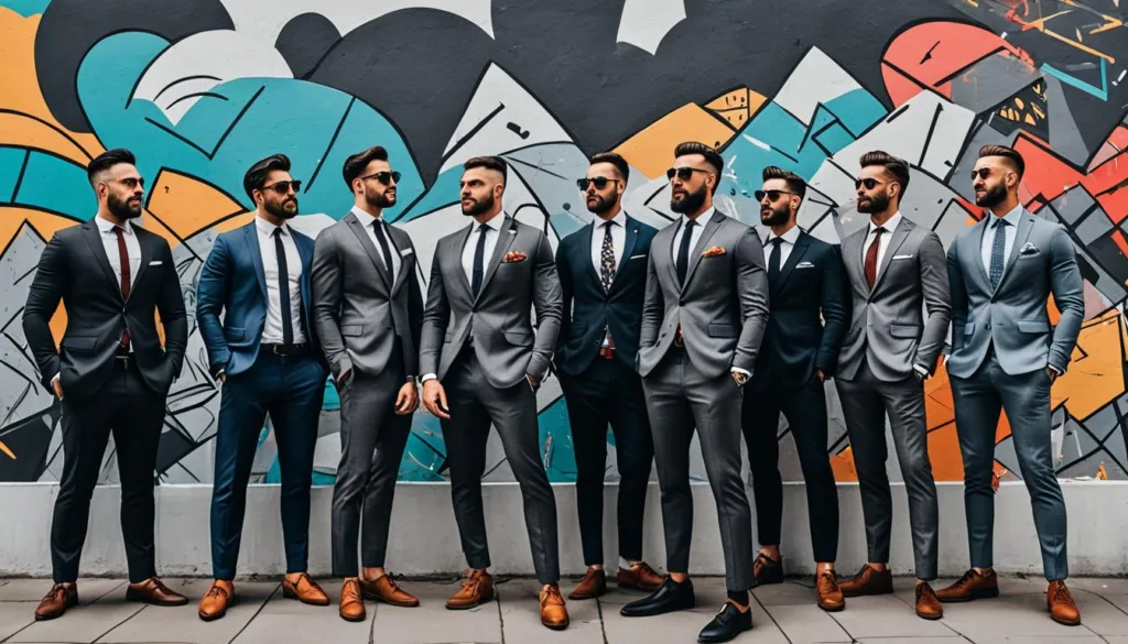 Trending charcoal suits on Instagram