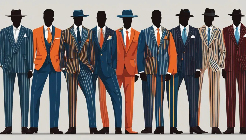 Trending pinstripe suit hues