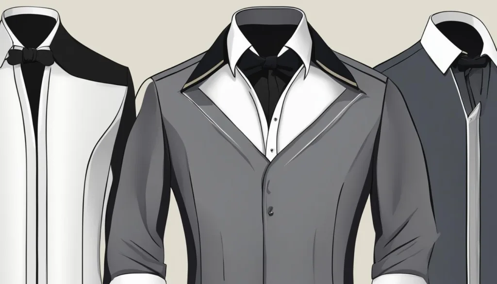 Tuxedo shirt collar styles