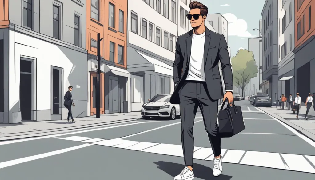 Urban wear trends in charcoal suits