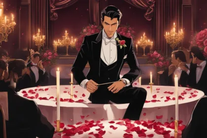 Velvet tuxedo for anniversary celebrations