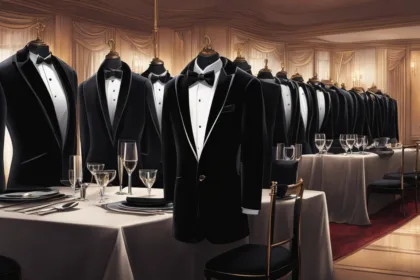 Velvet tuxedo for formal dinners