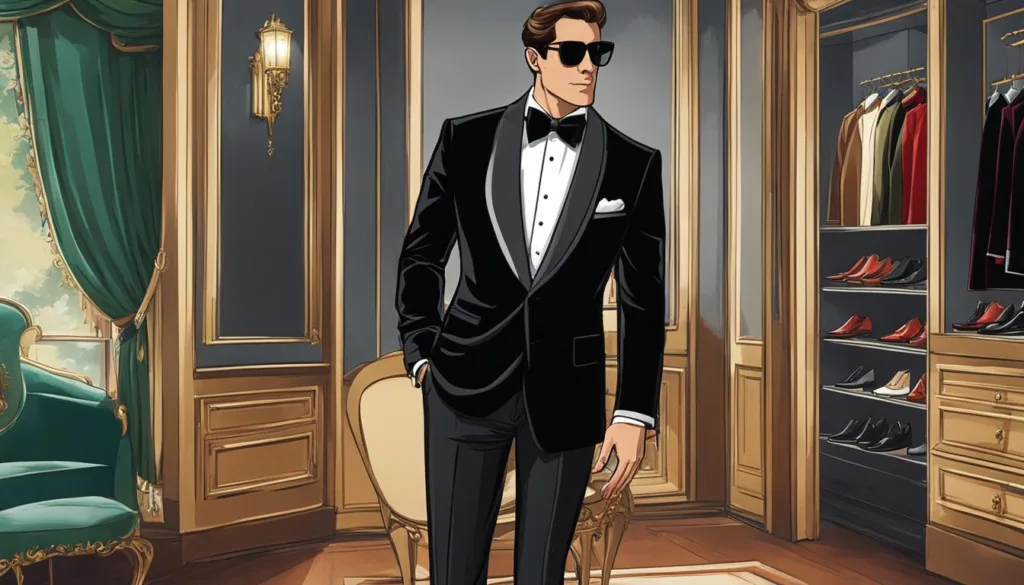 Year-round velvet tuxedo fashion