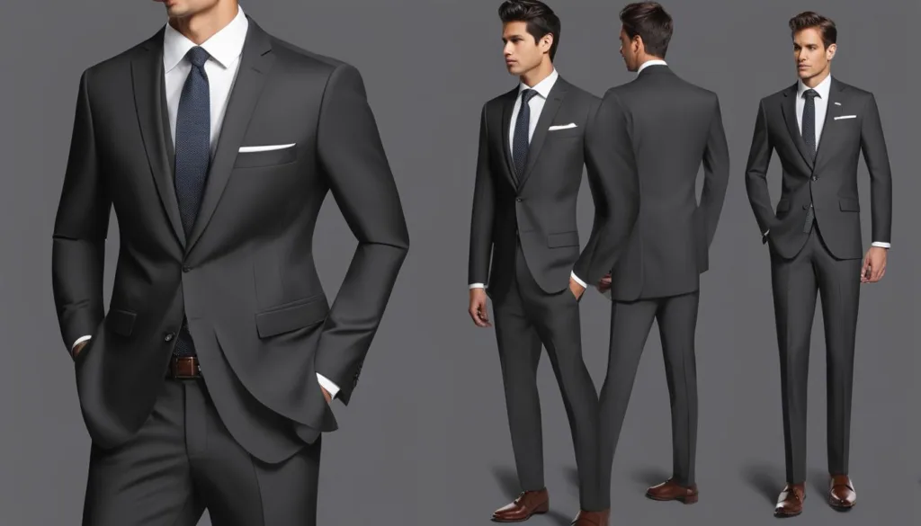 contemporary charcoal suit trends