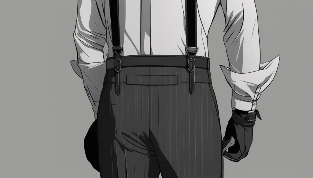 coordinating suspenders with charcoal business attire