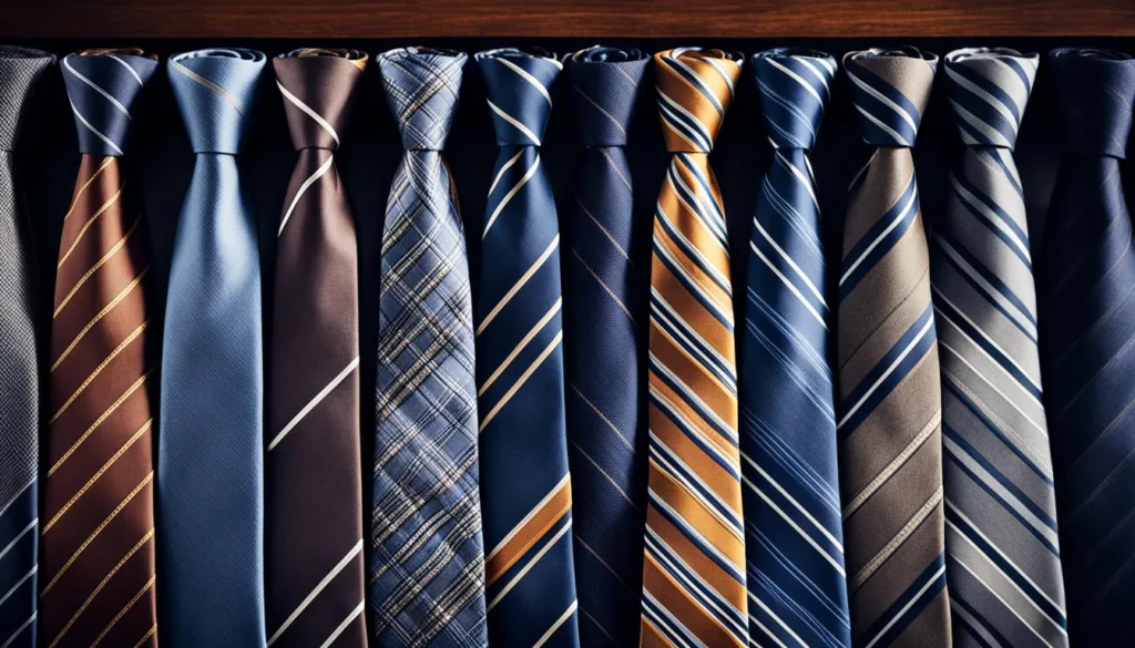 Business tie options for peak lapel suits