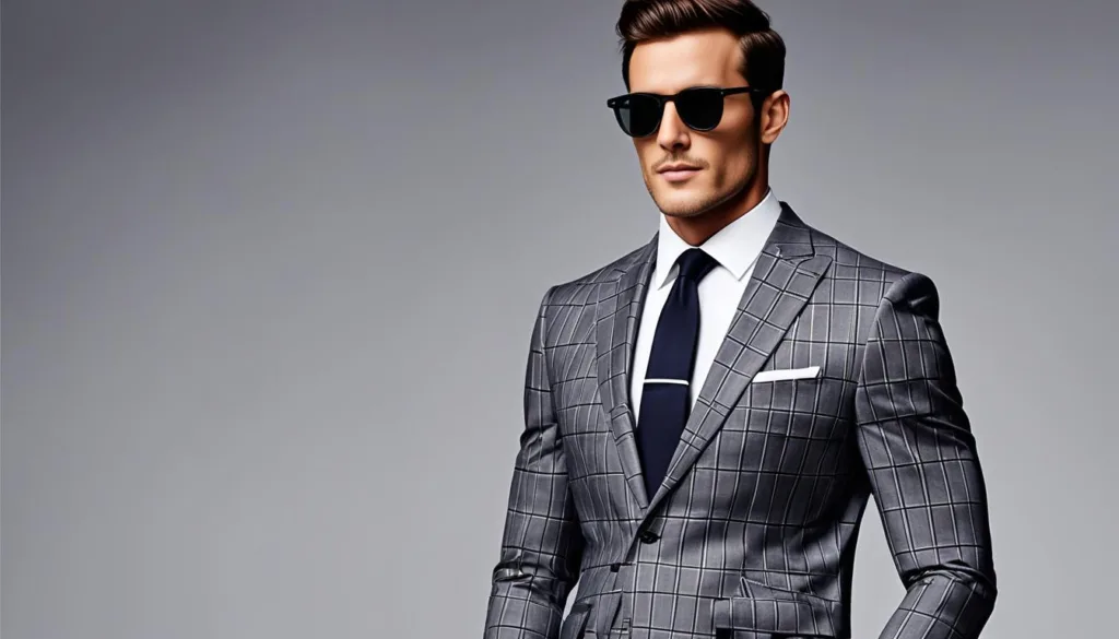 Contemporary watch trends with windowpane suits