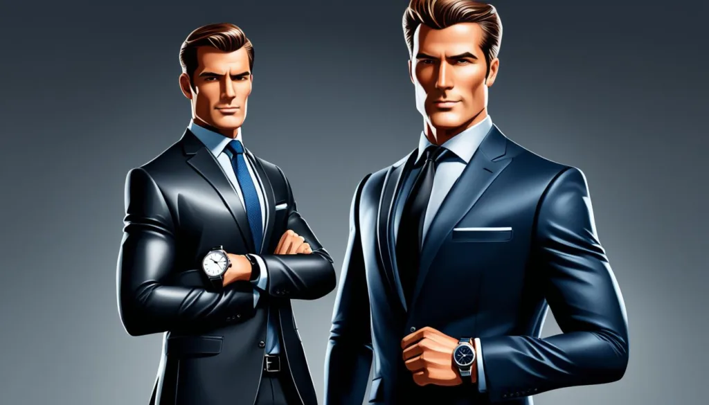 Coordinating Watches with Peak Lapel Business Attire