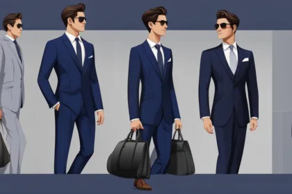 Navy peak lapel suits