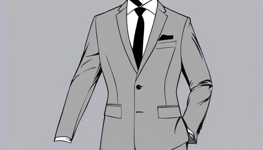 Peak lapel suit for client meetings