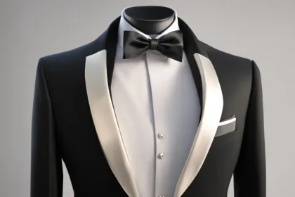 Peak lapel suit for formal events