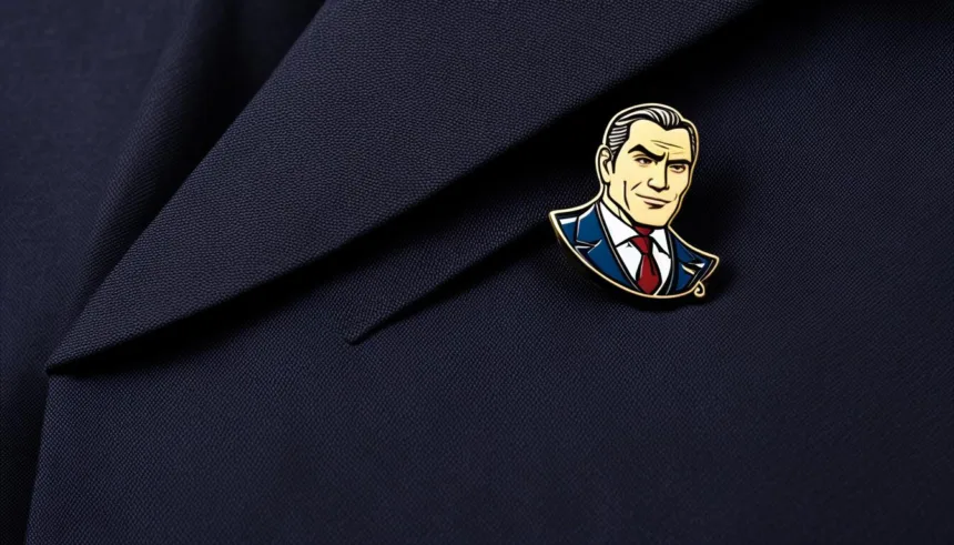 Peak lapel suit lapel pins