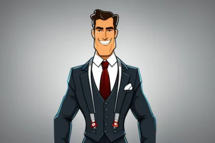 Peak lapel suit suspenders
