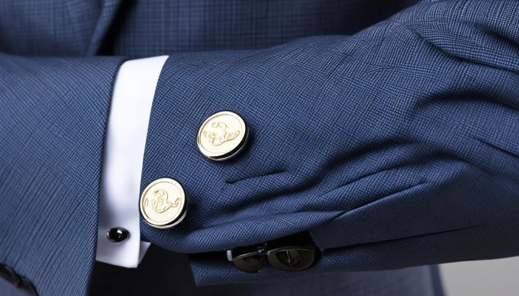 Personalized cufflinks for windowpane business attire