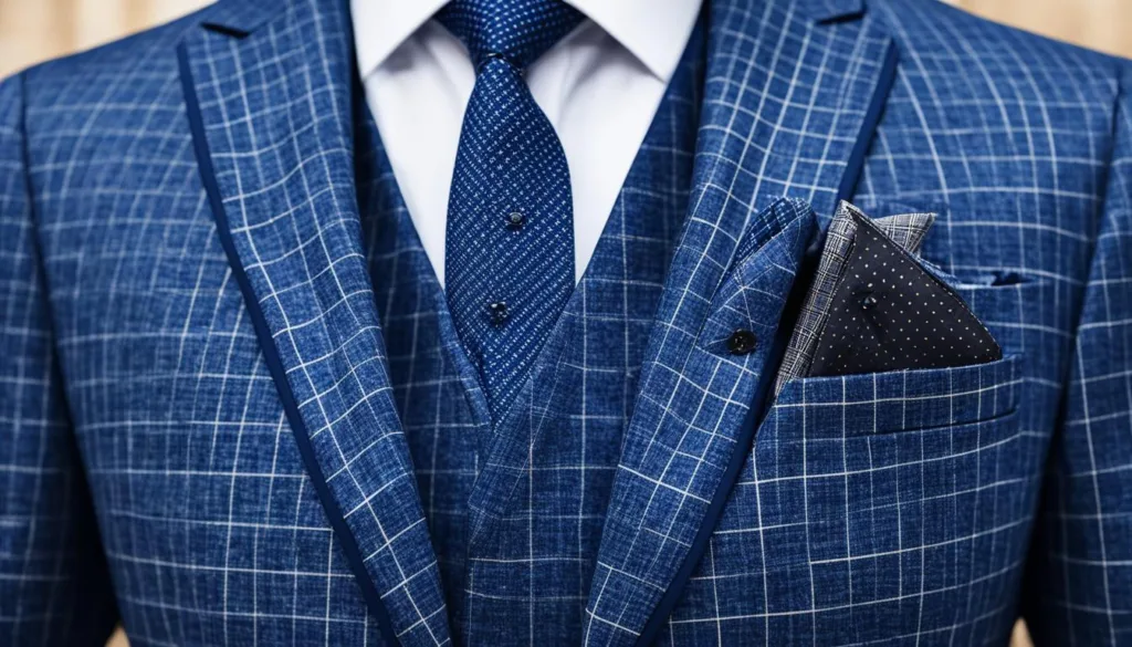 Pocket squares for windowpane suits