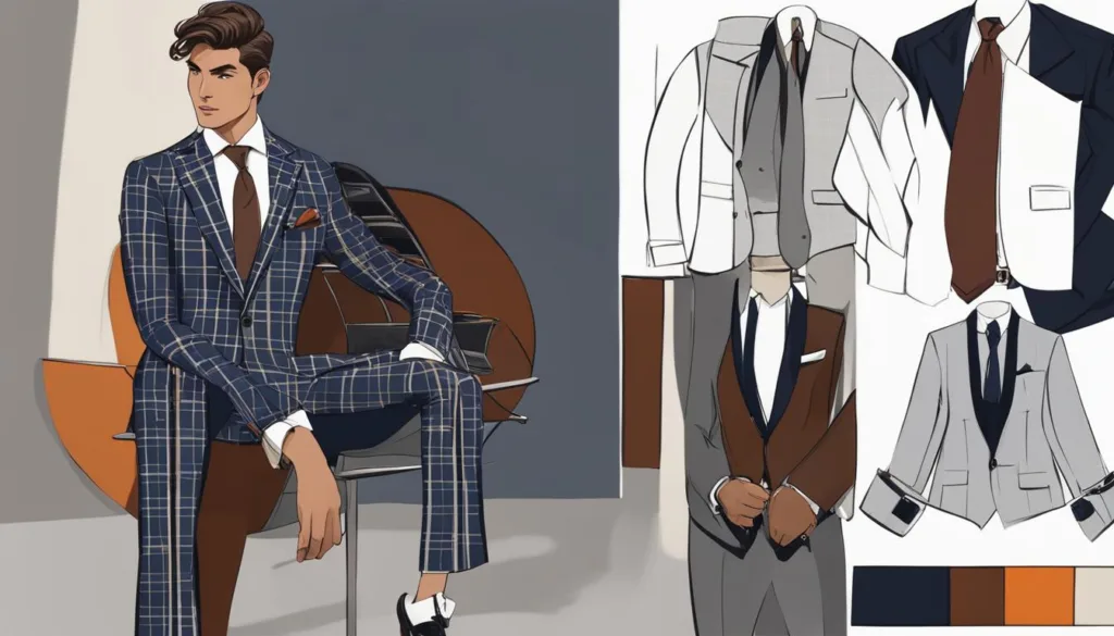 Stylish accessories for windowpane suits