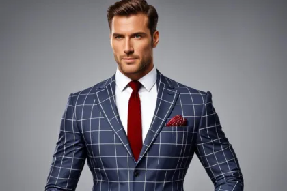 Ties for windowpane check suits