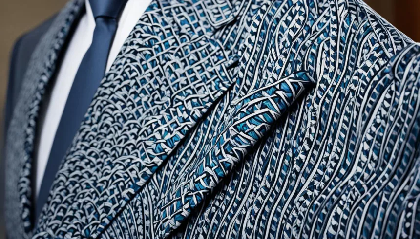 Peak lapel suit fabric care