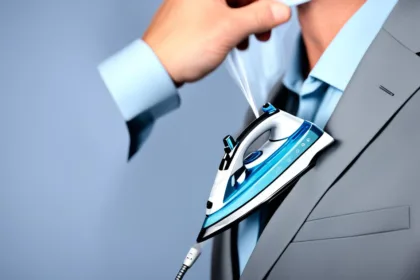 Peak lapel suit ironing techniques